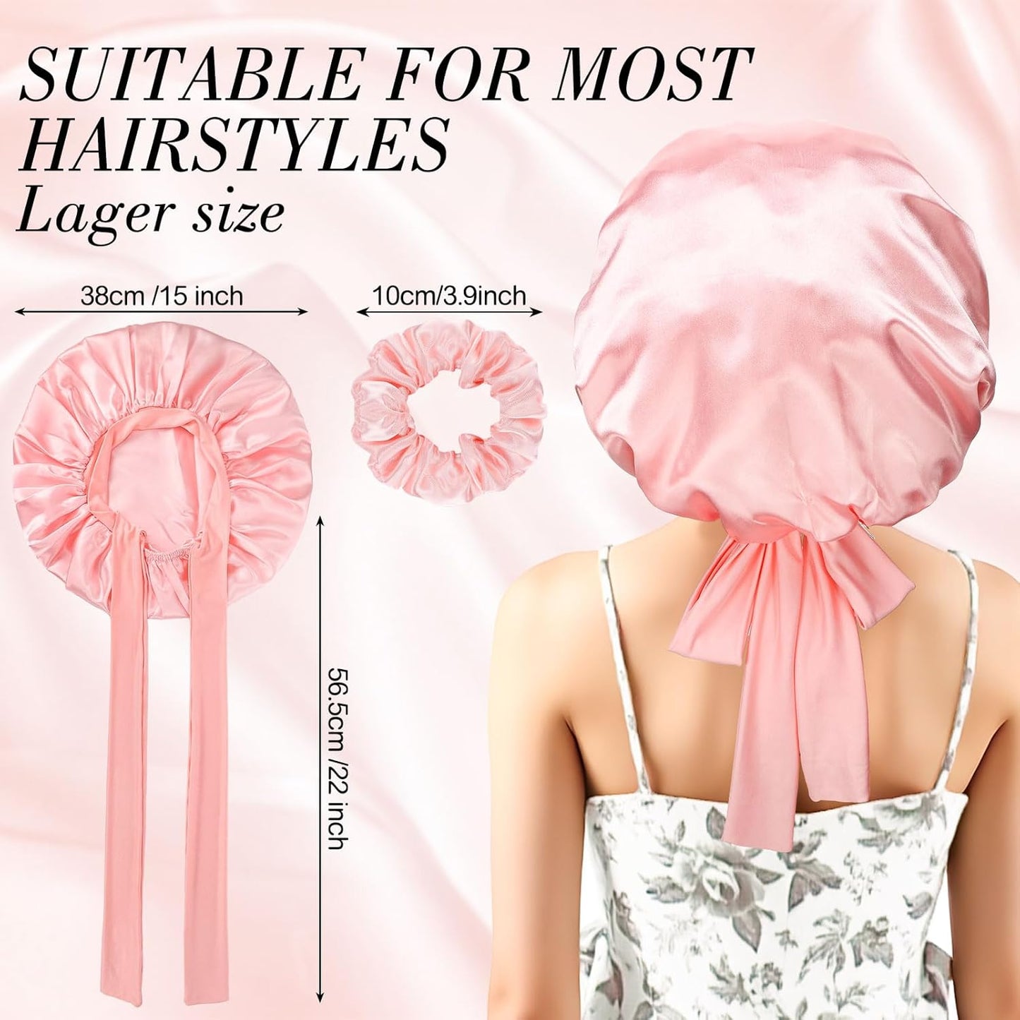 Double-Layer Satin Silk Sleep Bonnet for Wome