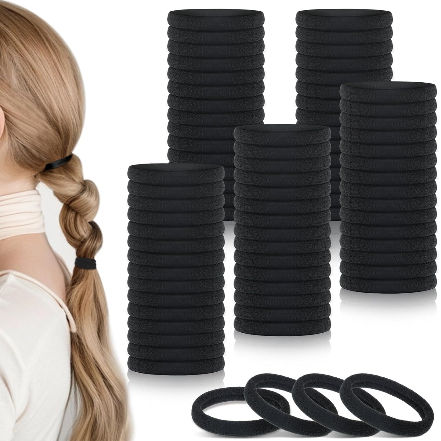 100PCS Blonde Hair Ties