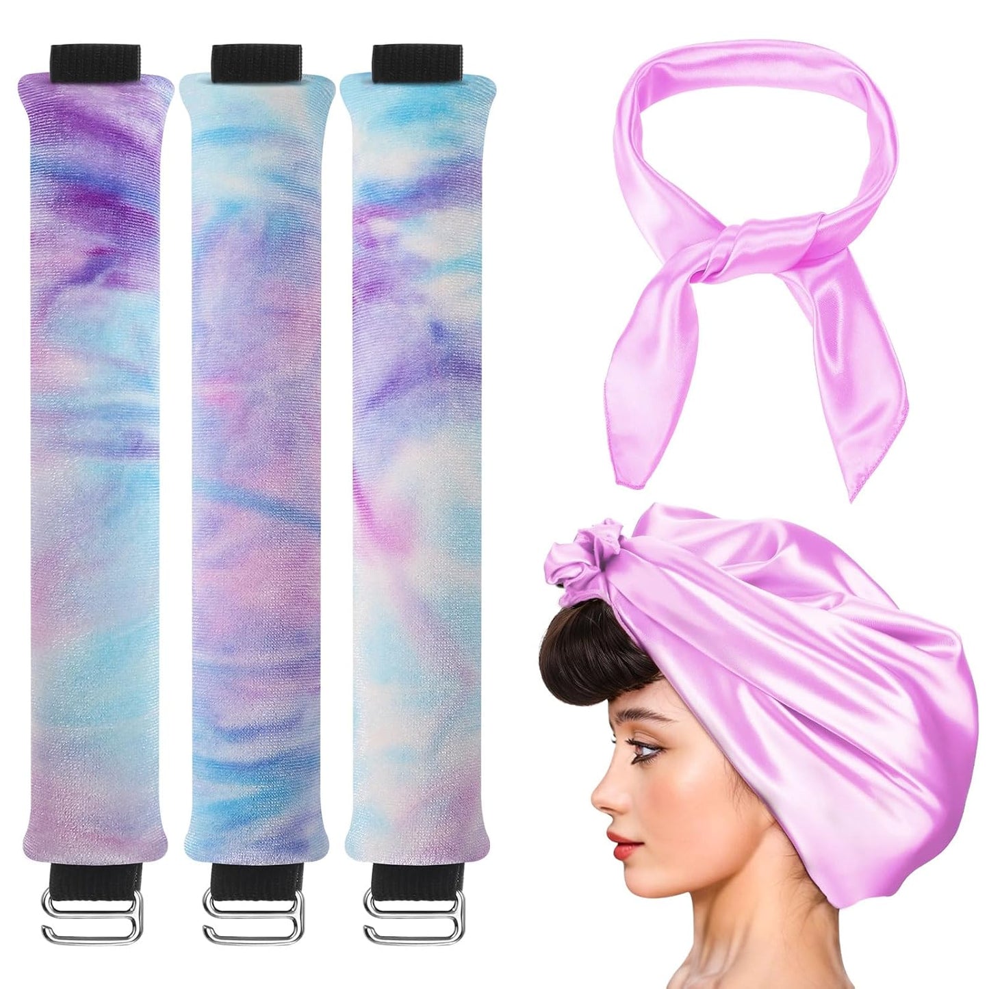 3 Pack Heatless Curling Rod