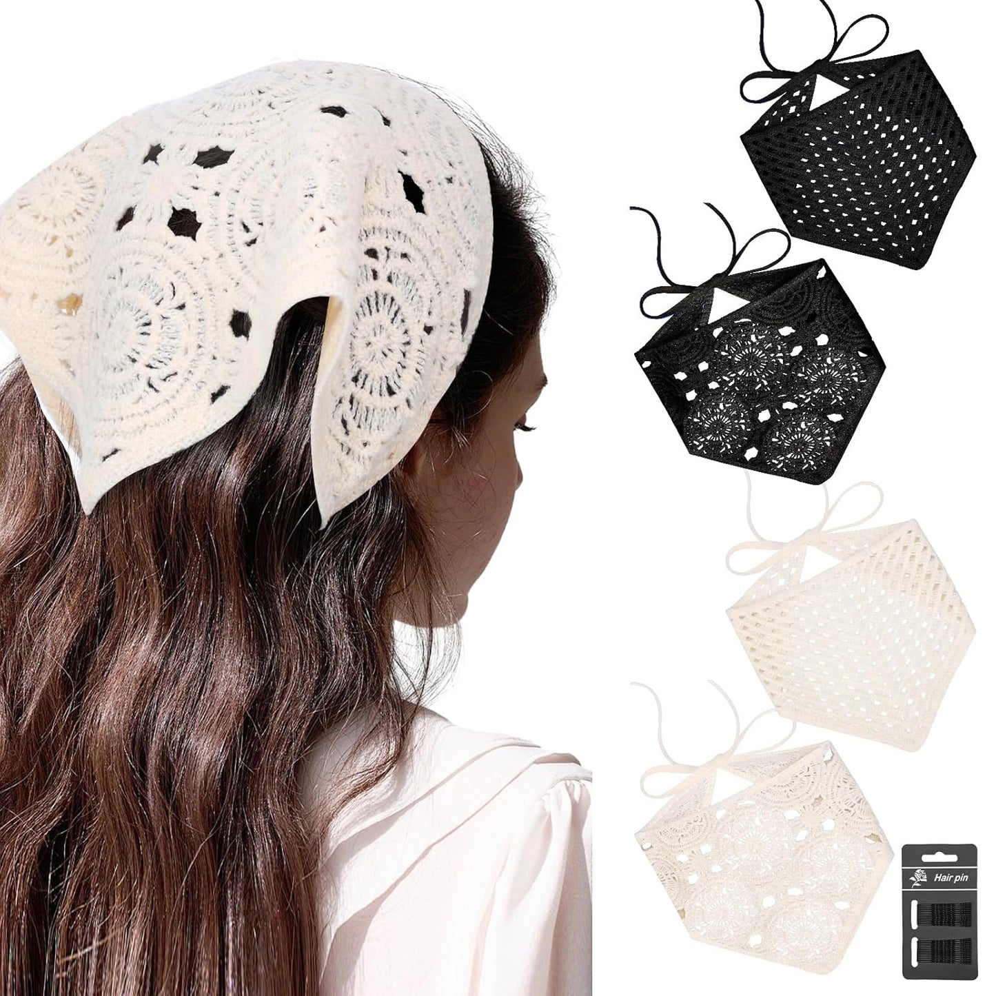 Crochet Bandanas Headscarf