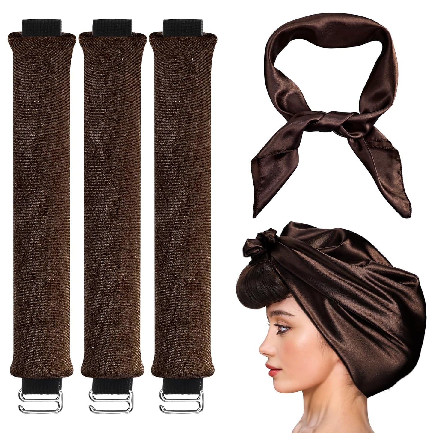 3 Pack Heatless Curling Rod