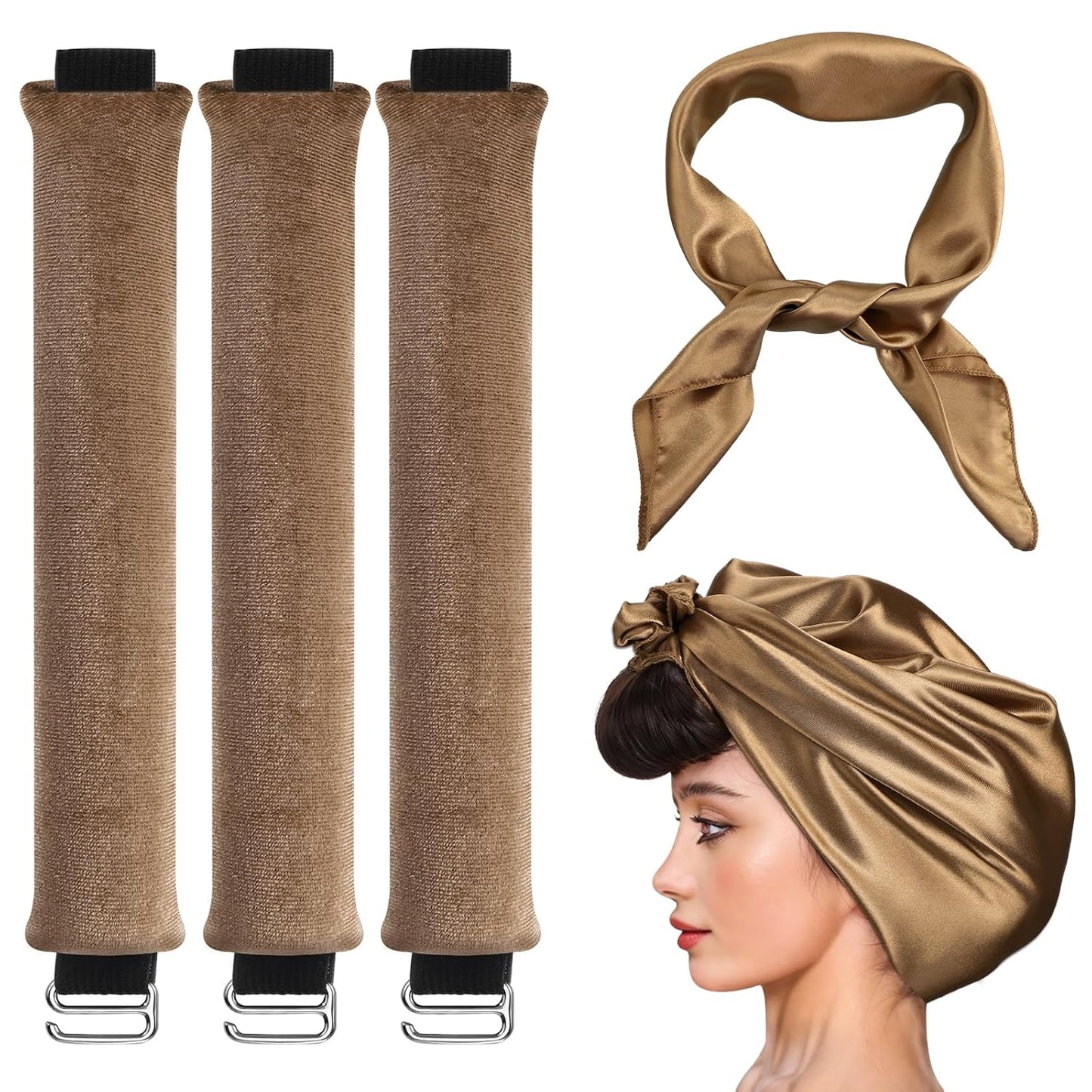 3 Pack Heatless Curling Rod