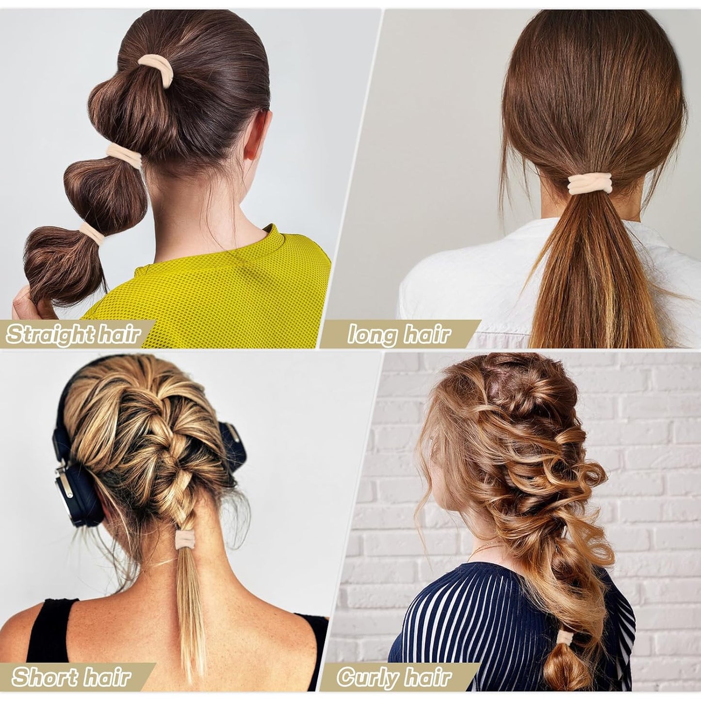 100PCS Blonde Hair Ties