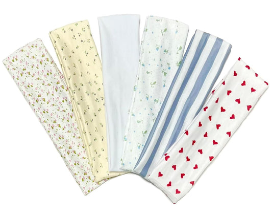 6 Piece Non Slip Elastic Floral Hairbands