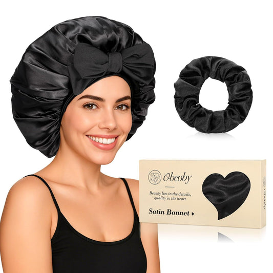 Double-Layer Satin Silk Sleep Bonnet for Wome