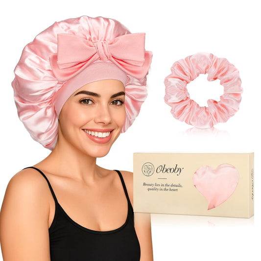 Double-Layer Satin Silk Sleep Bonnet for Wome