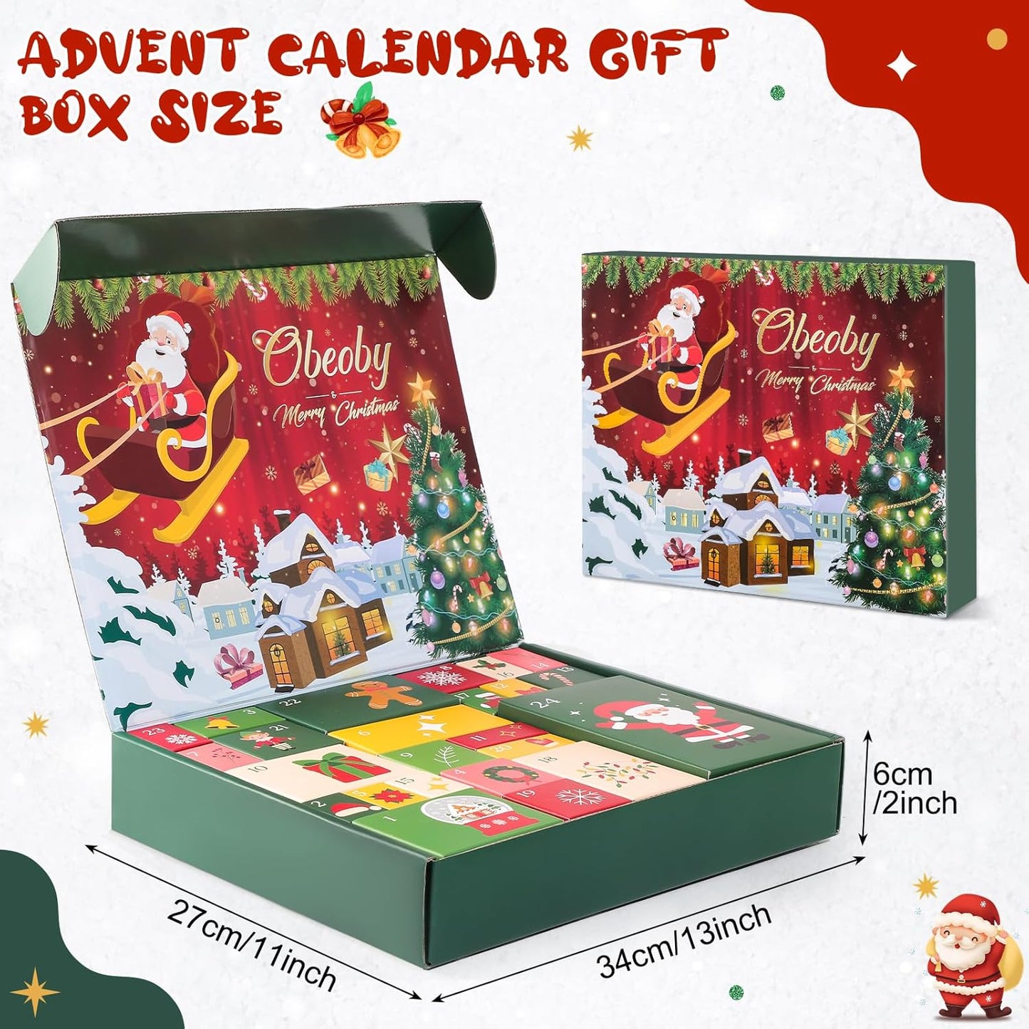 Advent Calendar 2025 for Girls, Beauty Advent Calendar with Makeup Jewelry Hair Accessories Set, 24 Days of Christmas Countdown Calendar Gift for Teen Girls